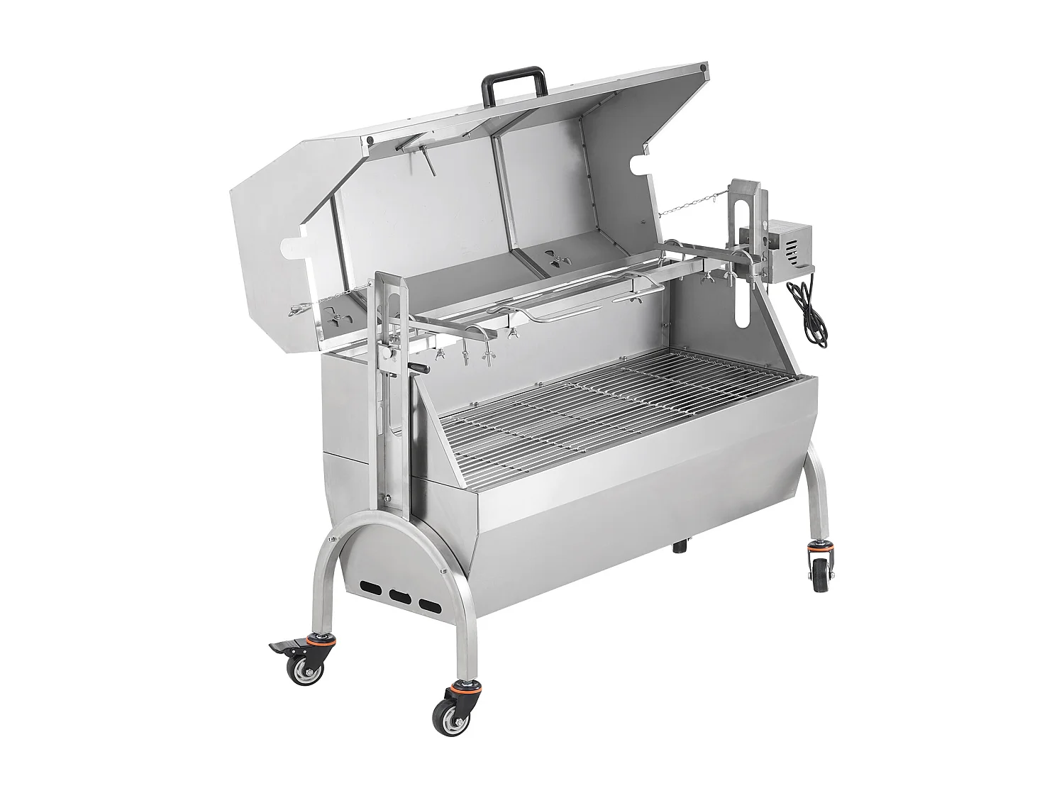 Barbecue à Rôtisserie SucceBuy 52 W Roaster Spit Rotisserie BBQ Grill Porc Agneau Poulet 60 kg Acier Inoxydable