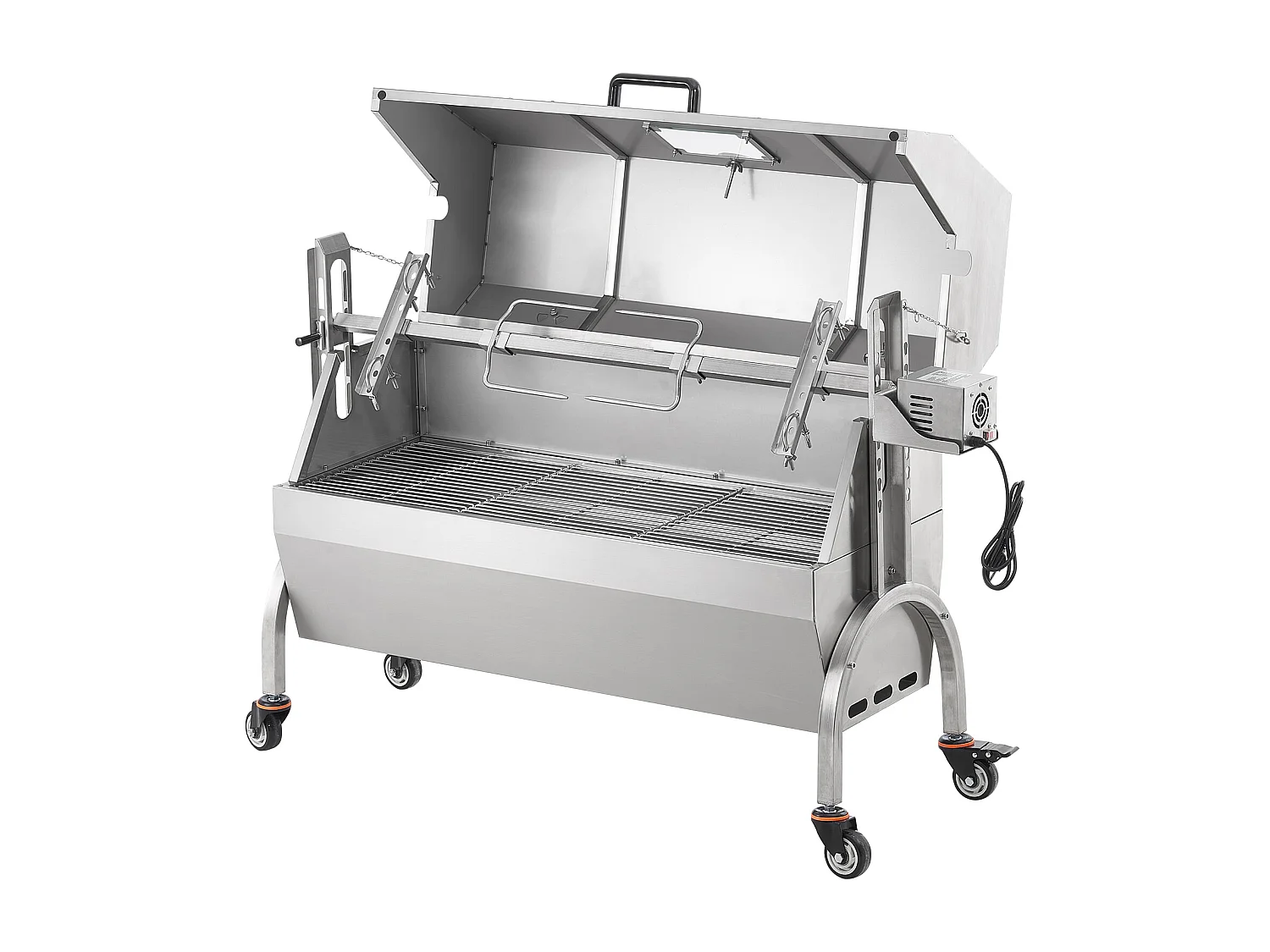 Barbecue à Rôtisserie SucceBuy 52 W Roaster Spit Rotisserie BBQ Grill Porc Agneau Poulet 60 kg Acier Inoxydable