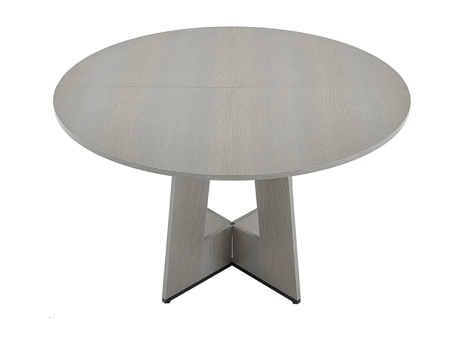 Ensemble Table SucceBuy Table Ronde en Bois de 119 cm pour 2 à 4 Personnes (Table Uniquement), Mobilier Circulaire Rustique avec Pieds en Bois Épais