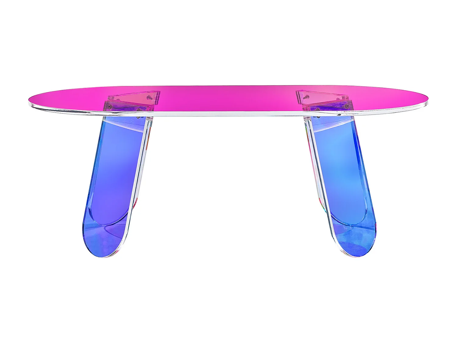 Stolik Kawowy SucceBuy z Akrylu Stolik pomocniczy Iryzujący o 35cm dla Salonu, Tarasu, Podwórka, Przekąska/Napój/Jedzenie