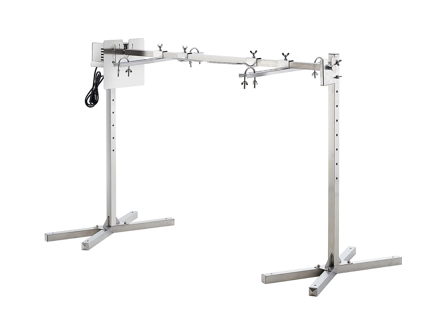 Barbecue à Rôtisserie SucceBuy Kit de Rôtisserie pour Barbecue Électrique de 117 cm, Gril en Acier Inoxydable de 60 kg pour Porc et Agneau