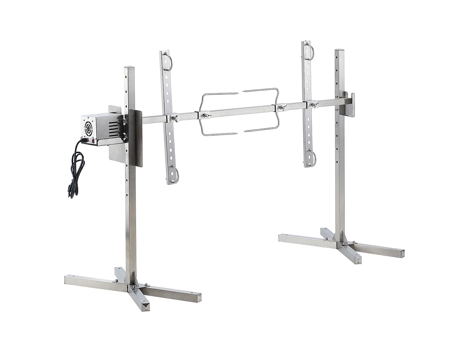 Barbecue à Rôtisserie SucceBuy Kit de Rôtisserie pour Barbecue Électrique de 117 cm, Gril en Acier Inoxydable de 60 kg pour Porc et Agneau