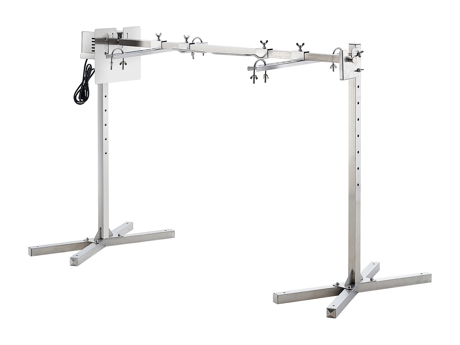 Barbecue à Rôtisserie SucceBuy Kit de Rôtisserie pour Barbecue Électrique de 117 cm, Gril en Acier Inoxydable de 60 kg pour Porc et Agneau