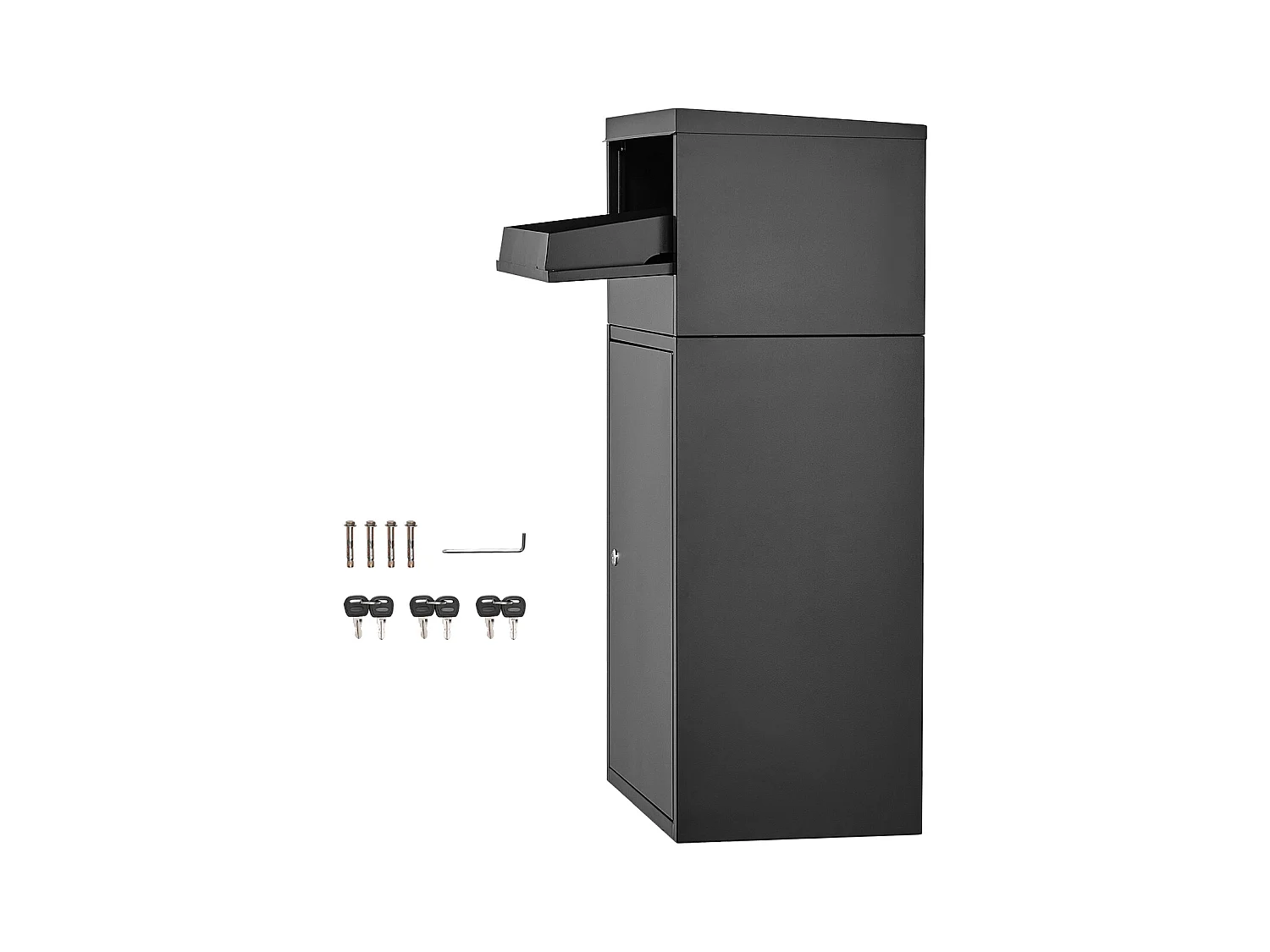 Boîte aux Lettres SucceBuy Boîte de Dépôt de Colis Extérieure Sécurisée avec Serrure, 91 cm de Large, pour le Stockage de Livraison