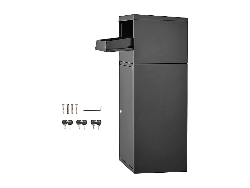 Boîte aux Lettres SucceBuy Boîte de Dépôt de Colis Extérieure Sécurisée avec Serrure, 91 cm de Large, pour le Stockage de Livraison