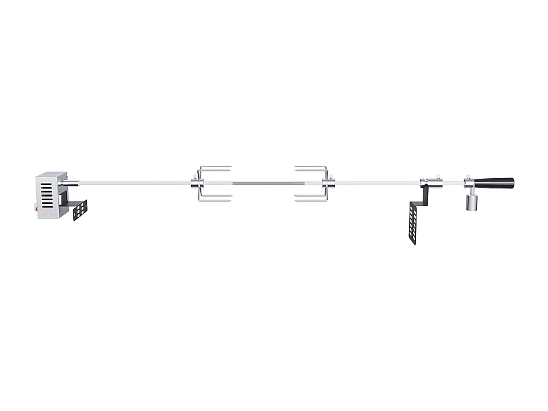 Rotisserie-Grill SucceBuy Drehspieß-Grill-Set, 81/99 cm, Drehspieß mit Elektromotor, Universal-Grill
