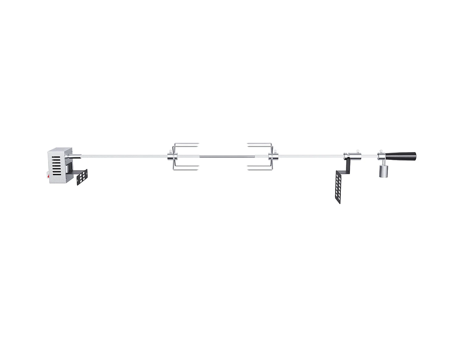 Barbecue à Rôtisserie SucceBuy Kit de Rôtisserie Grill 81/99 cm Tige de Broche Moteur Électrique Rôtissoire pour Barbecue Universel