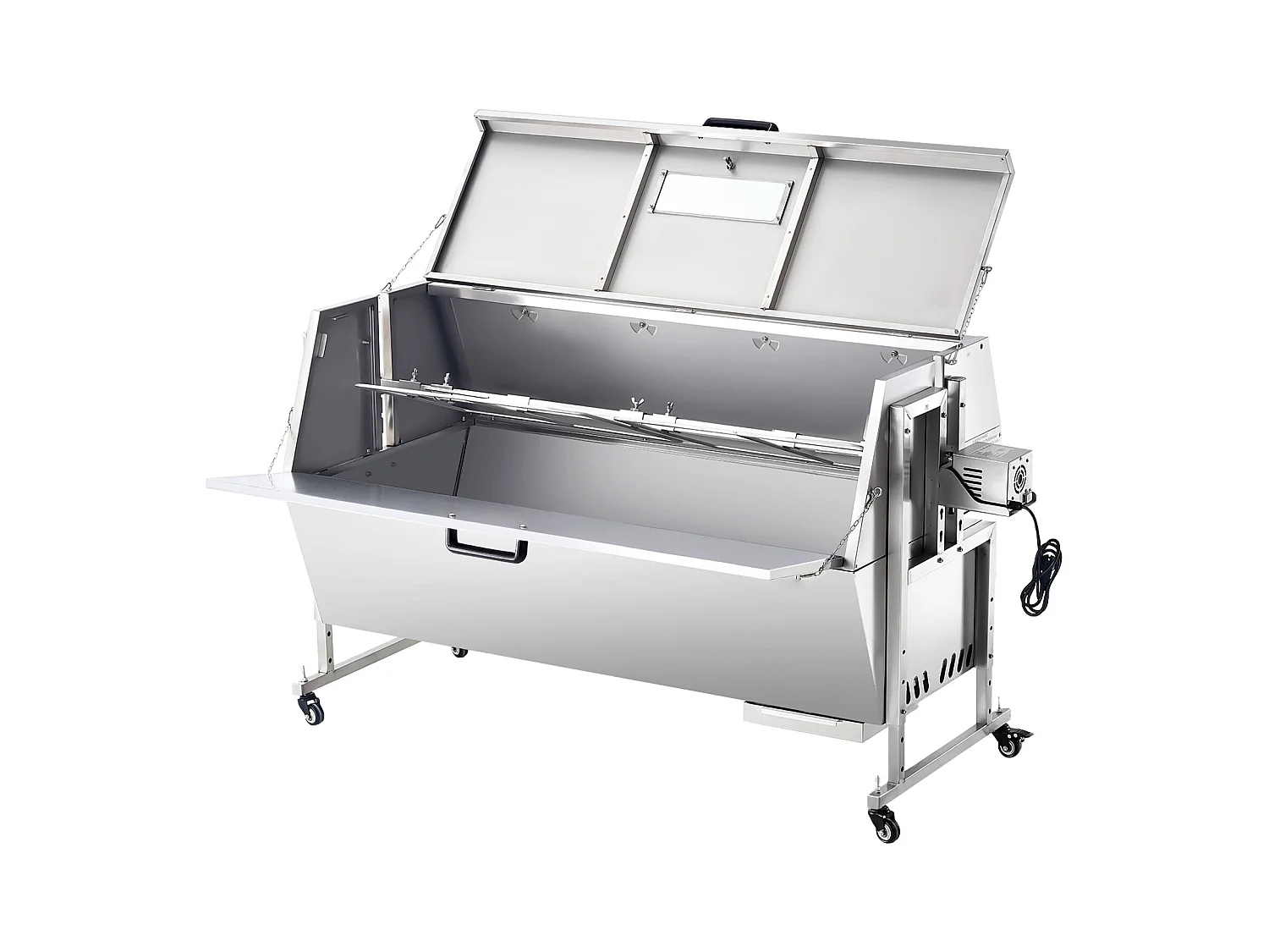 Barbecue à Rôtisserie SucceBuy Cochon de Lait avec Rôtissoire pour Agneau, Poulet 130 kg 60 W Acier Inoxydable