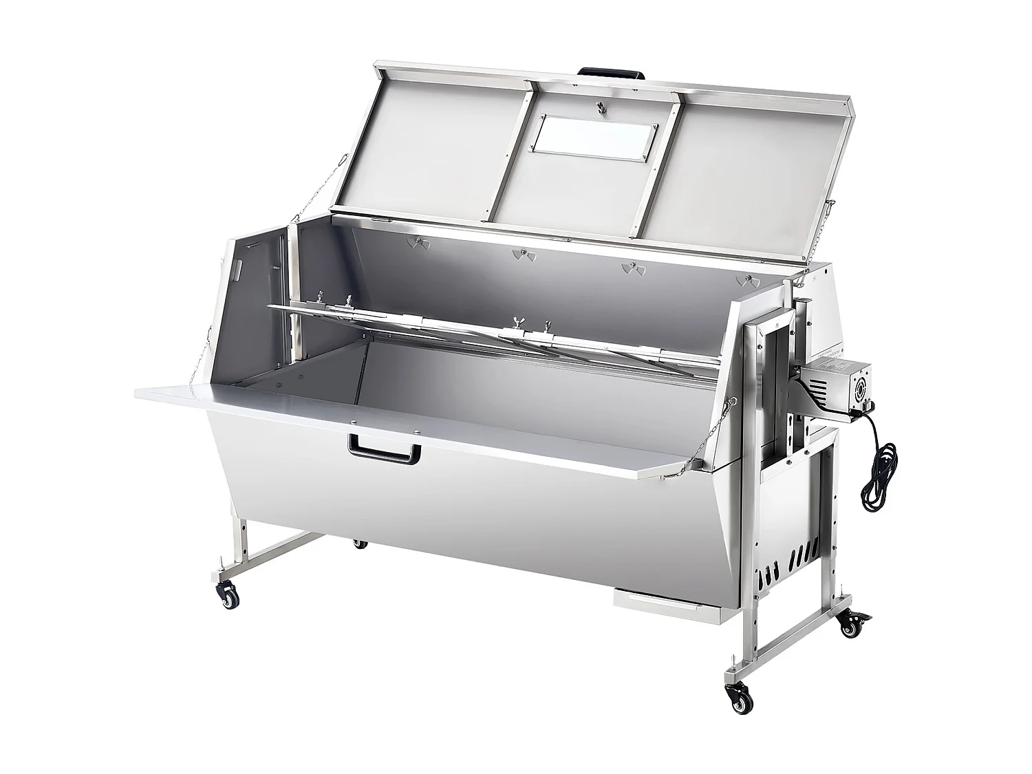 Barbecue à Rôtisserie SucceBuy Cochon de Lait avec Rôtissoire pour Agneau, Poulet 130 kg 60 W Acier Inoxydable