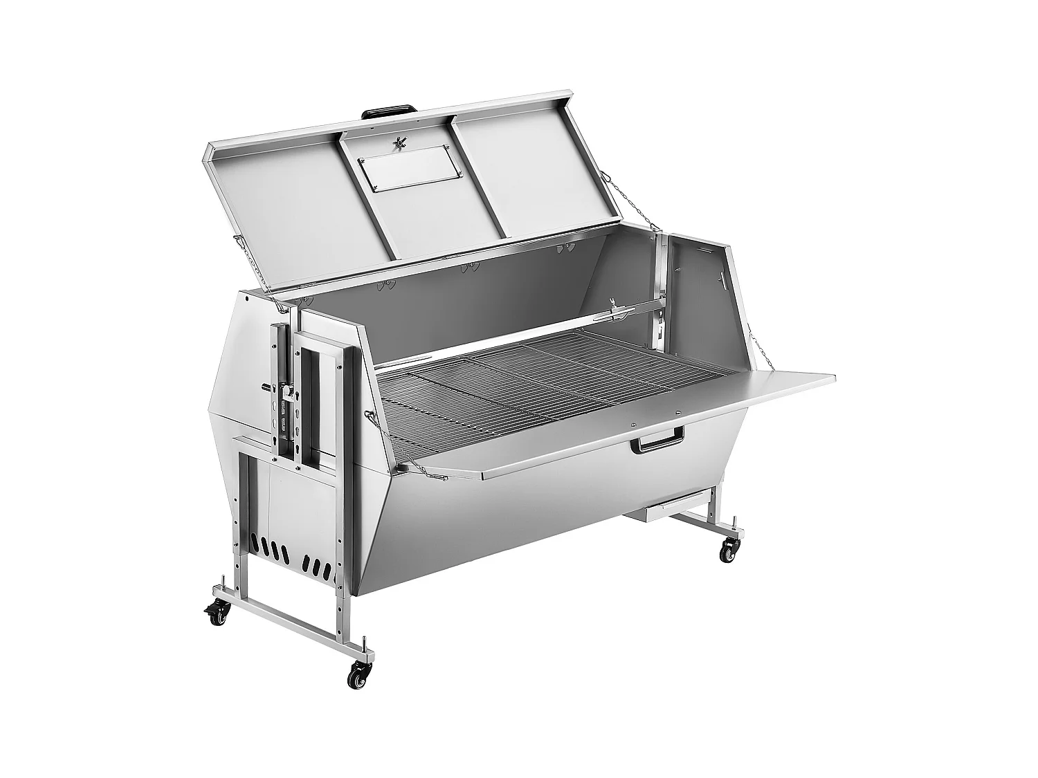 Barbecue à Rôtisserie SucceBuy Cochon de Lait avec Rôtissoire pour Agneau, Poulet 130 kg 60 W Acier Inoxydable