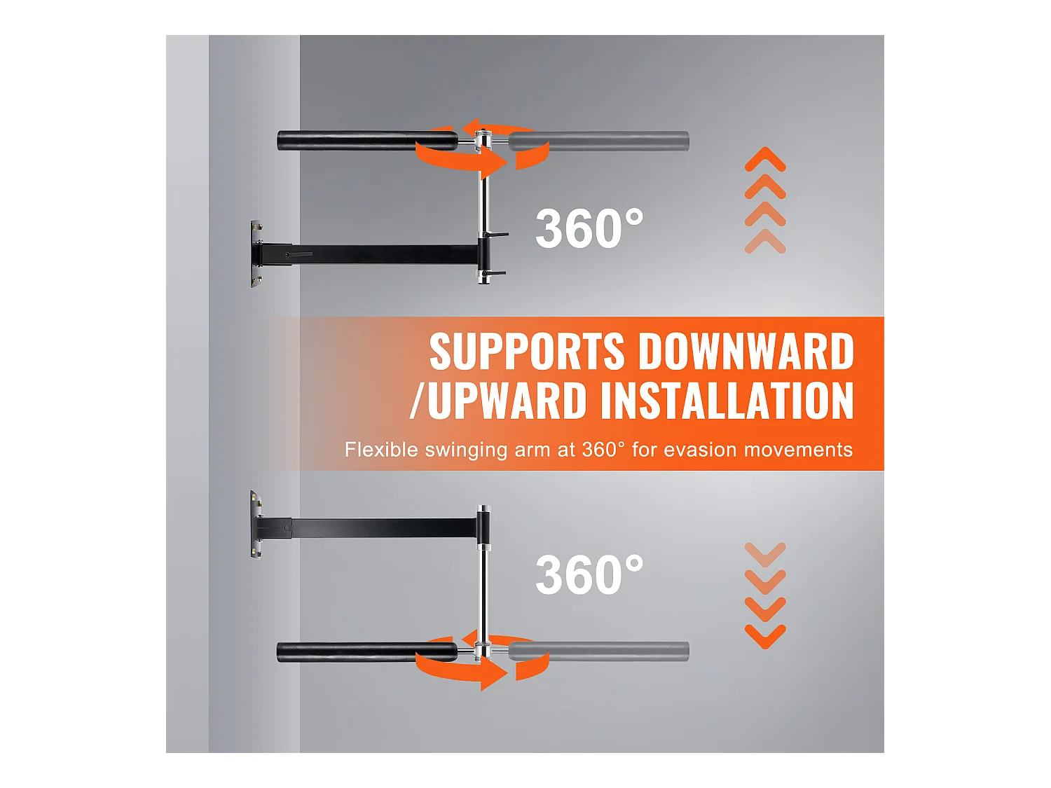 Sac de Frappe SucceBuy, Barre de Boxe Murale Ajustable à 360° avec Gants, pour Exercice à Domicile, Soulagement du Stress et Fitness