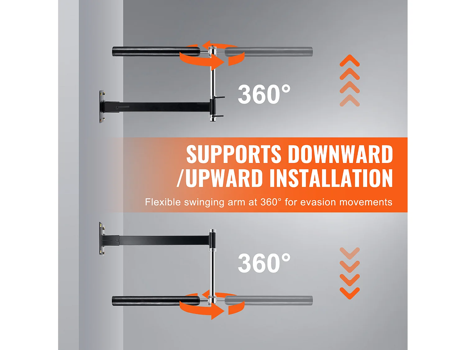 Sac de Frappe SucceBuy, Barre de Boxe Murale Ajustable à 360° avec Gants, pour Exercice à Domicile, Soulagement du Stress et Fitness