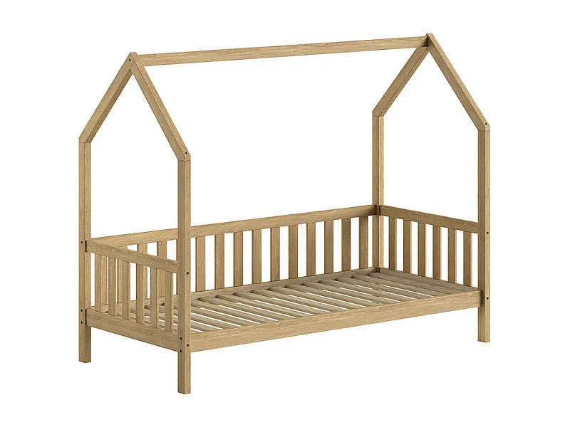 Lit cabane 90x200 sommier inclus Dallas Bois
