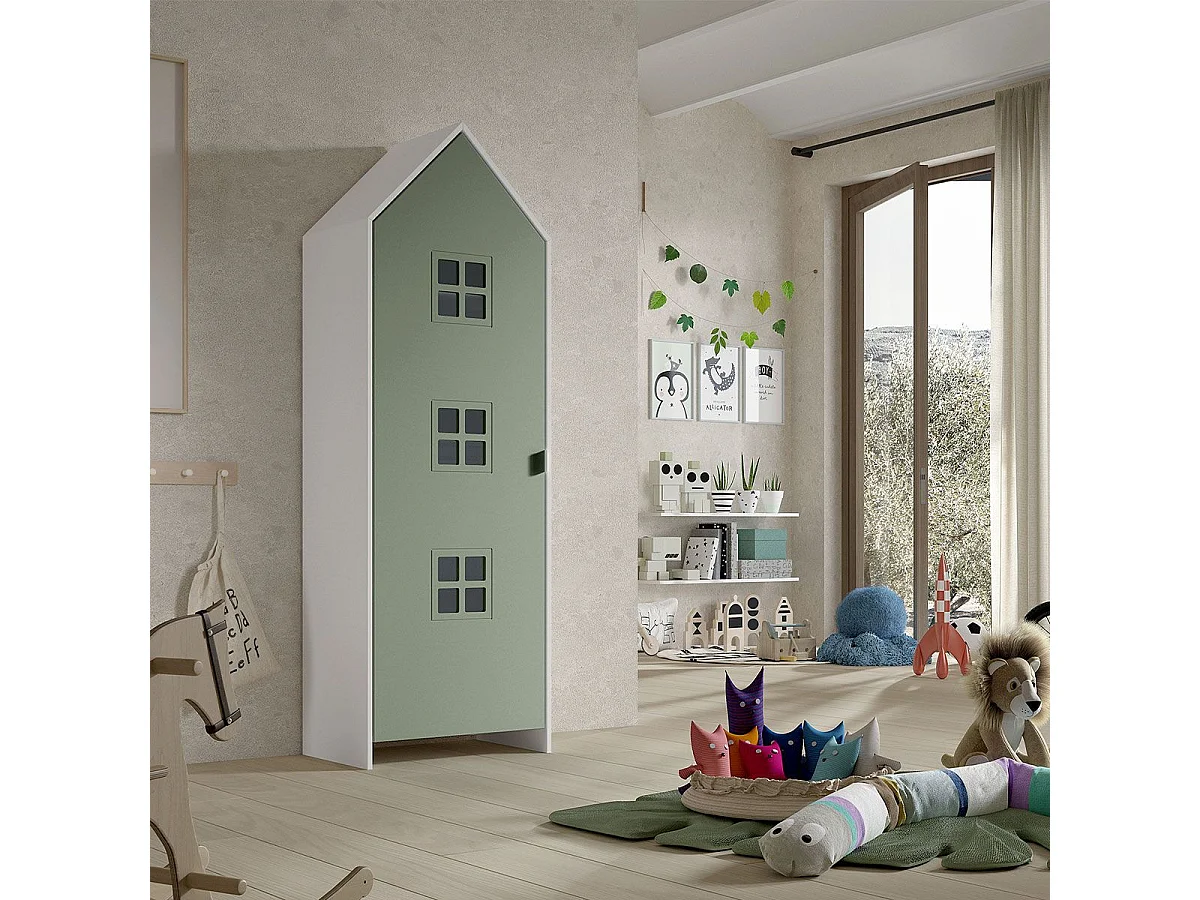 Armoire Enfant Maion "Caami Bruge" 171cm Vert