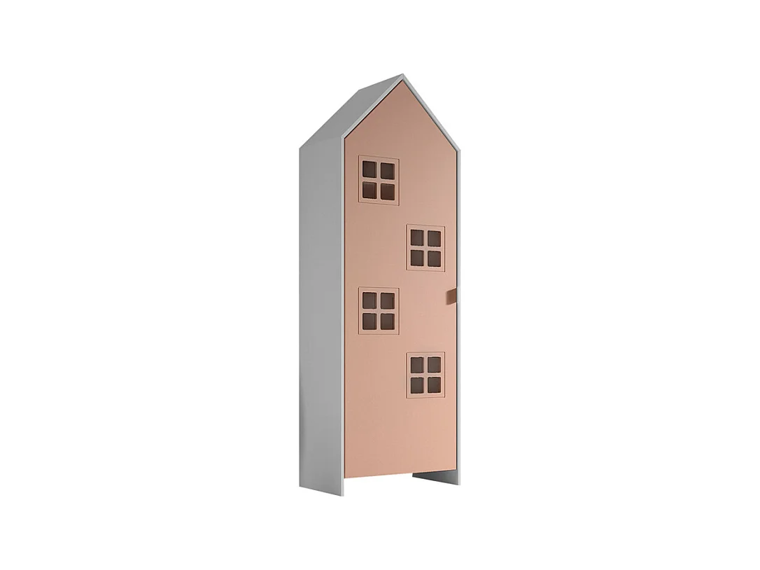Armoire Enfant Maison "Casami Bruges" 171cm Rose