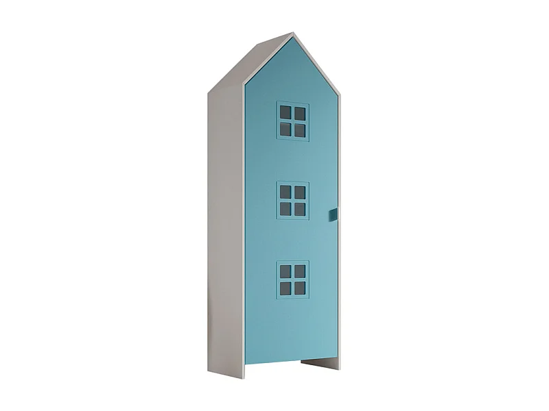 Armoire Enfant Maison "Casami Bruges" 171cm Bleu