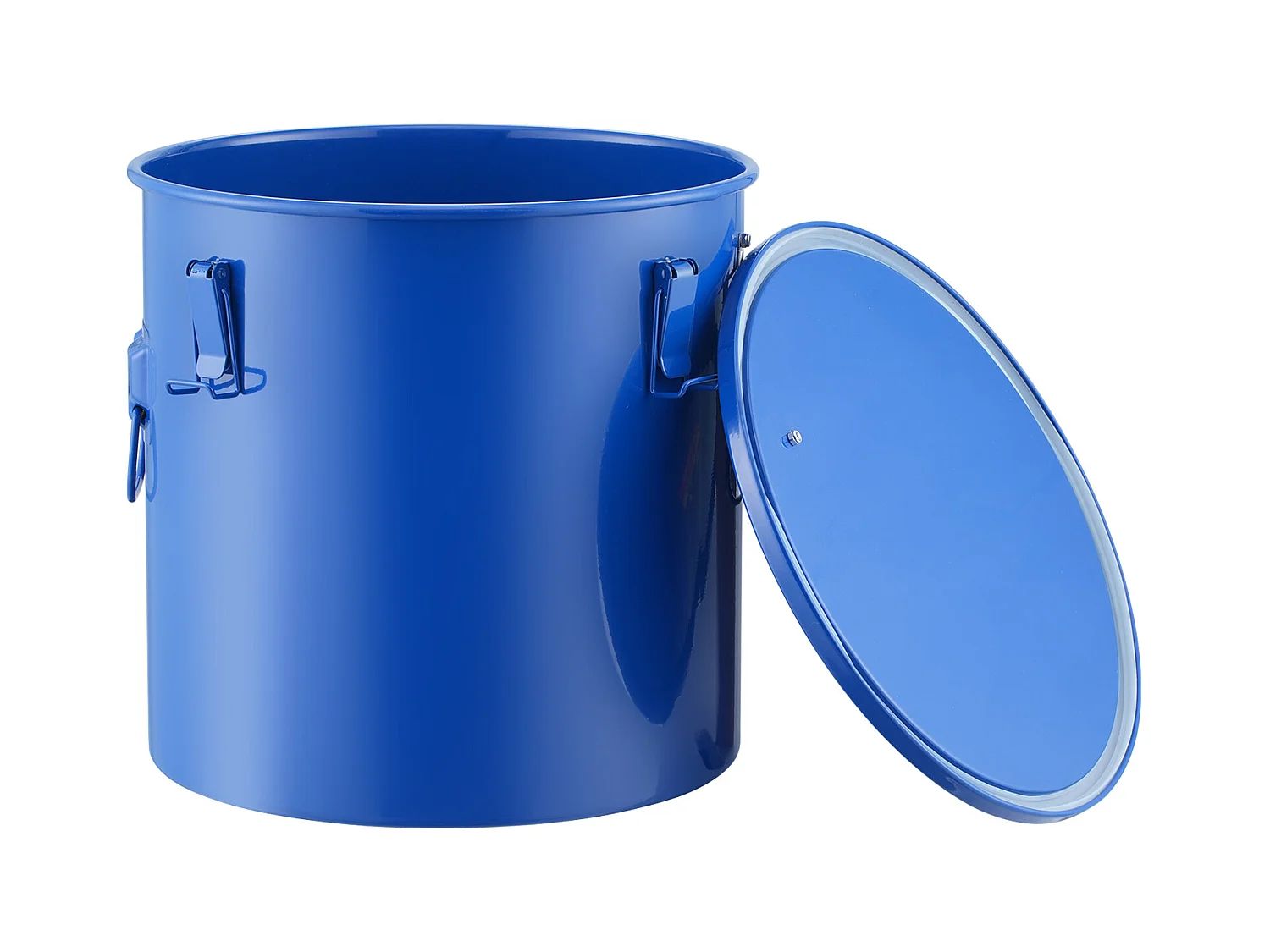 Seau à Graisse SucceBuy pour Friteuse,  37 L, Bac à Huile avec Sac Filtrant, Bleu, Acier au Carbone avec Revêtement Antirouille