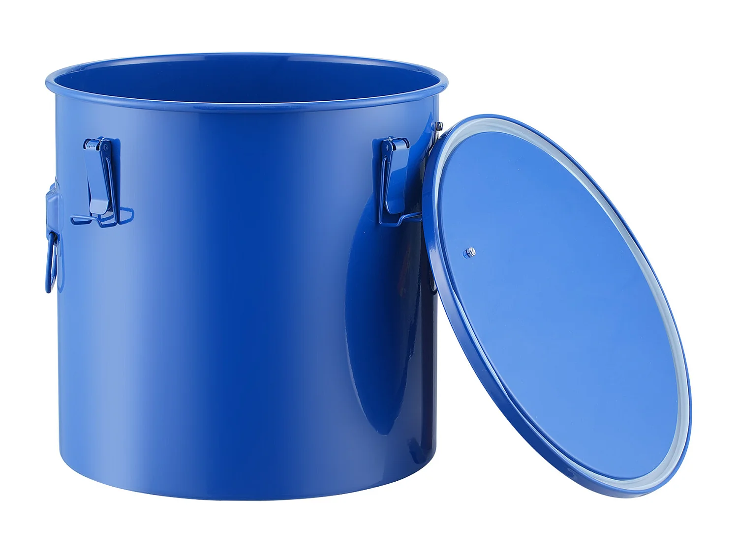 Seau à Graisse SucceBuy pour Friteuse,  37 L, Bac à Huile avec Sac Filtrant, Bleu, Acier au Carbone avec Revêtement Antirouille