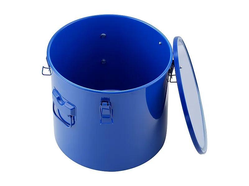 Vettenkoker Frituur SucceBuy, 37 L, Oliebak met Filterzak, Blauw, Koolstofstaal met Roestwerende Coating