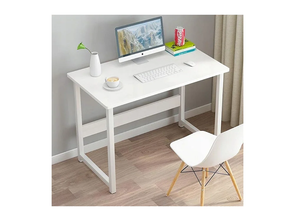 Scrivania bianca per computer portatile Tavolo per computer in stile scandinavo