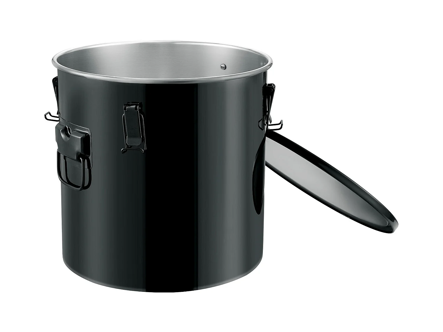 Seau à Graisse SucceBuy pour Friteuse,  30 L, Panier D'élimination de L'huile avec Sac Filtrant, Noir, Acier au Carbone avec Revêtement Antirouille