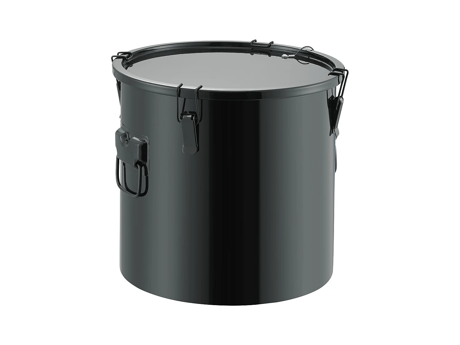 Seau à Graisse SucceBuy pour Friteuse,  30 L, Panier D'élimination de L'huile avec Sac Filtrant, Noir, Acier au Carbone avec Revêtement Antirouille