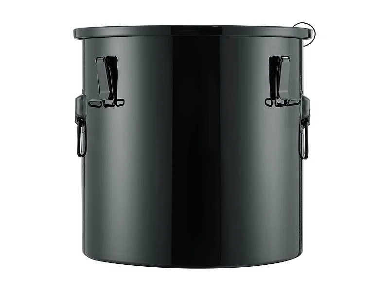 Seau à Graisse SucceBuy pour Friteuse,  30 L, Panier D'élimination de L'huile avec Sac Filtrant, Noir, Acier au Carbone avec Revêtement Antirouille