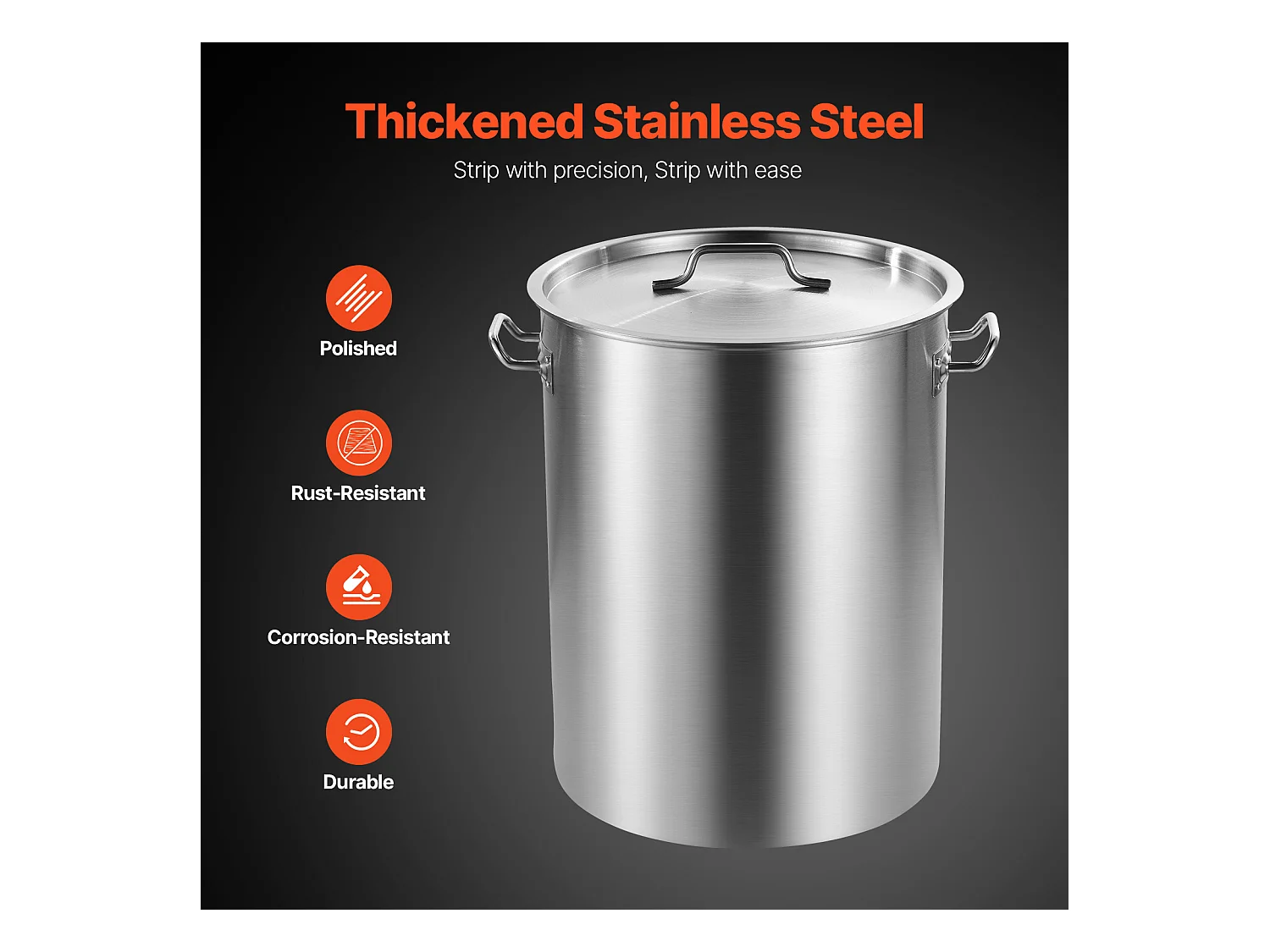 Roestvrijstalen Kookpot SucceBuy, 34 L, met Manddeksel om Te Koken