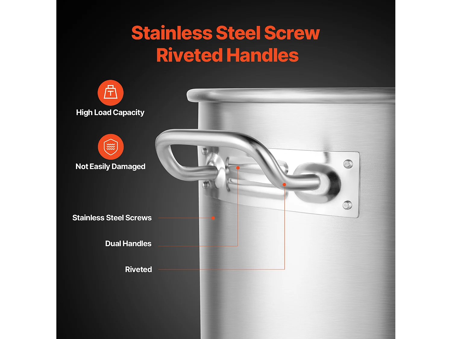 Pentola in Acciaio Inossidabile SucceBuy, 79,5 L, con Coperchio a Cestello per la Cottura