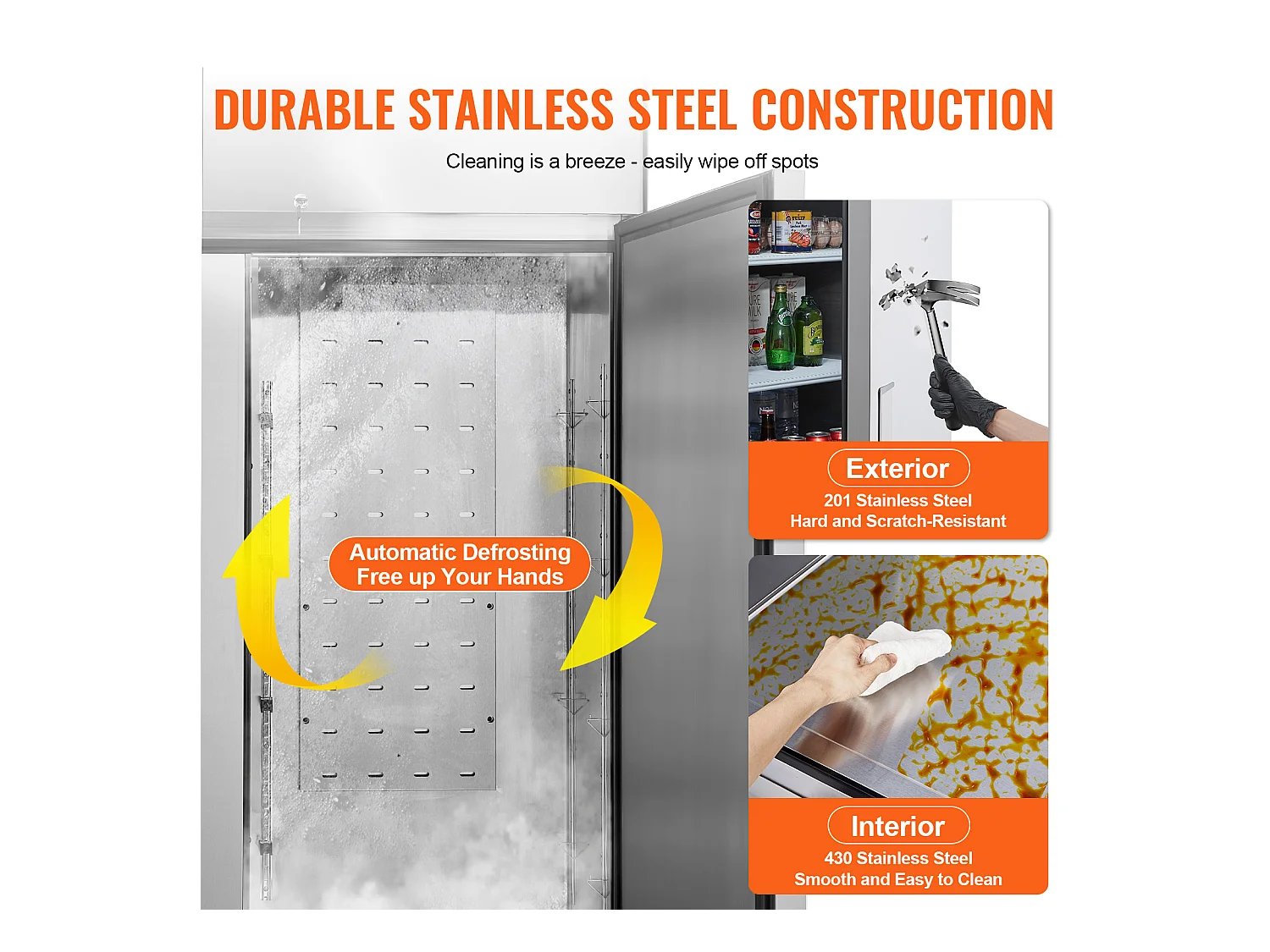 Congelador Comercial SucceBuy 1 100 L Vertical 2 Portas