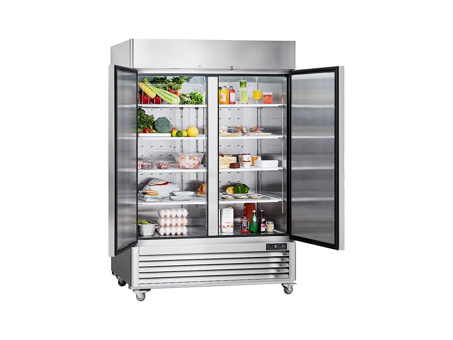 Kommerzieller Gefrierschrank SucceBuy 1 100 L Vertikal 2 Türen