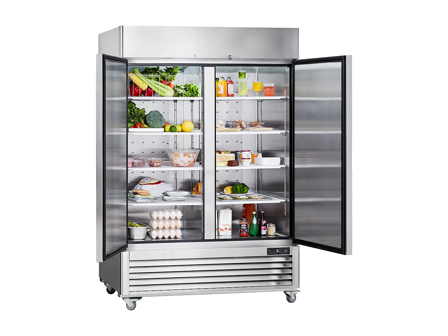 Congélateur Commercial SucceBuy de 1100 L, Vertical, 2 Portes