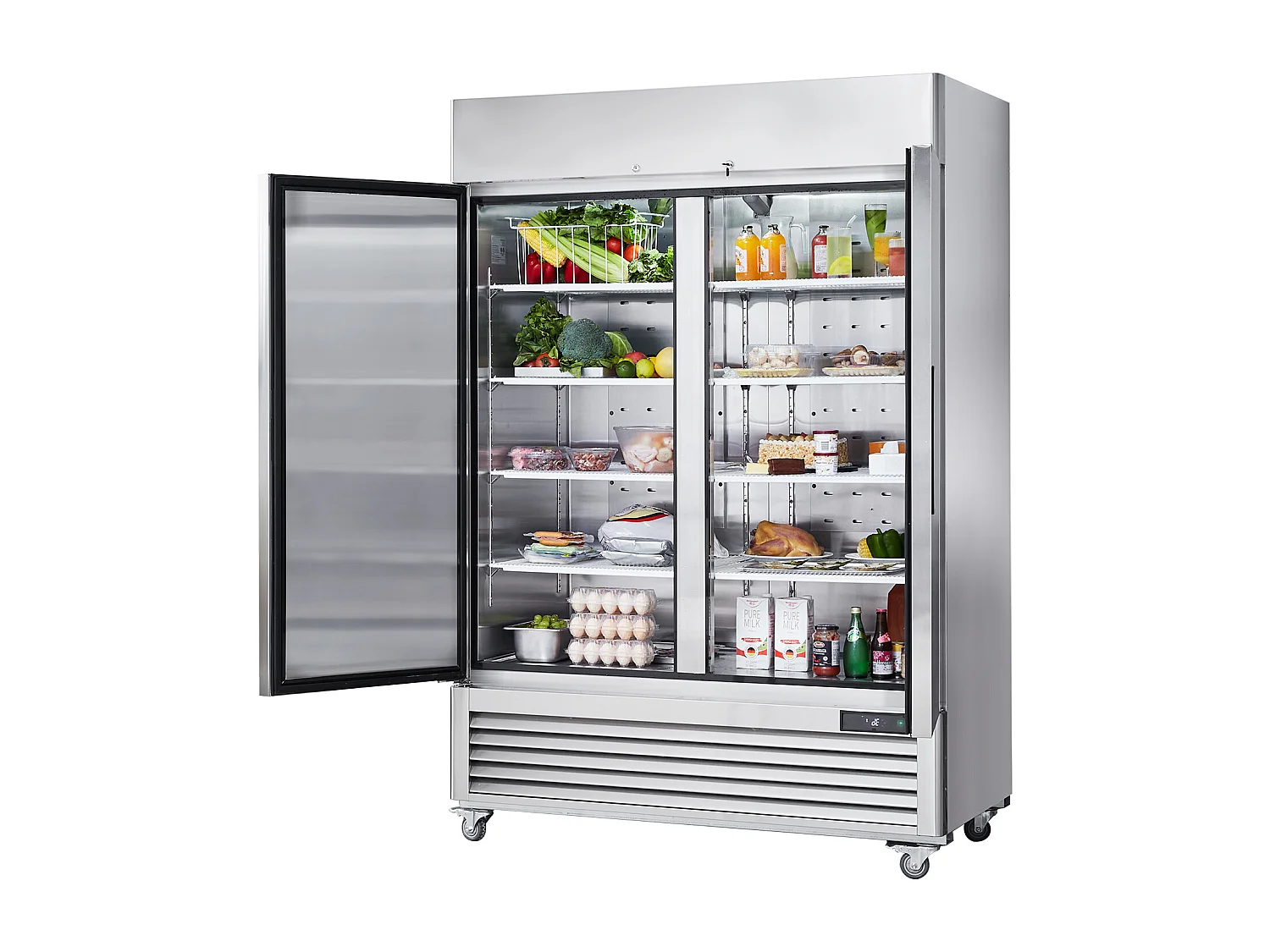 Congélateur Commercial SucceBuy de 1100 L, Vertical, 2 Portes