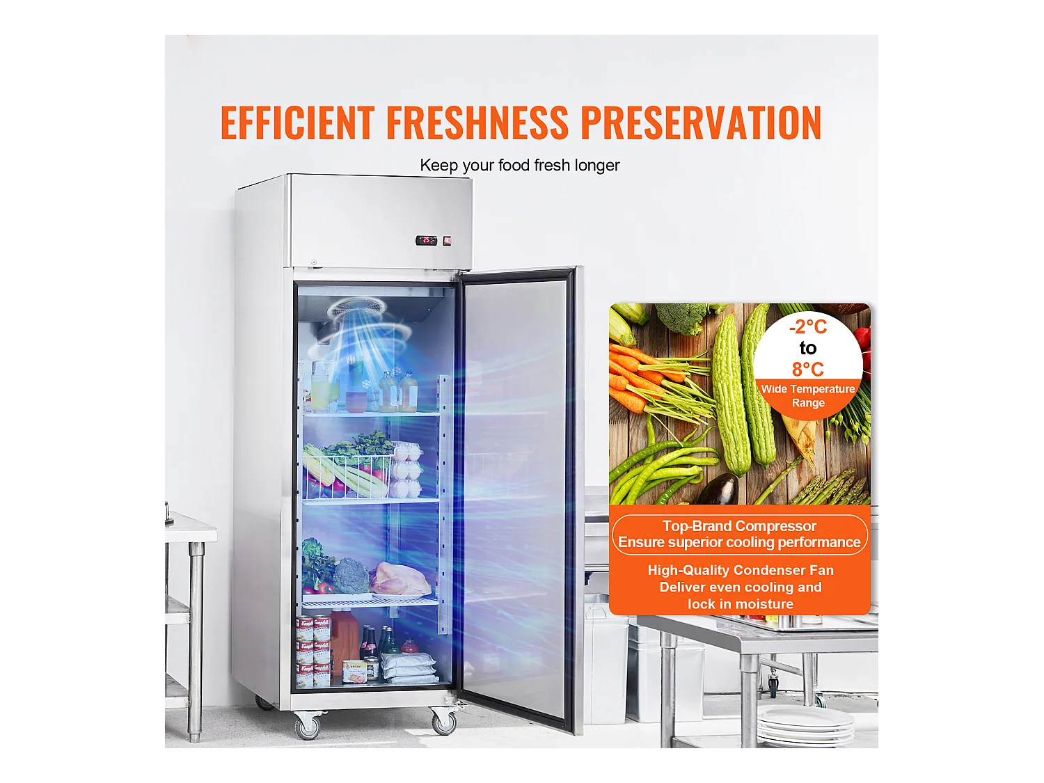 Congelador Comercial SucceBuy 570 L Vertical 1 Porta