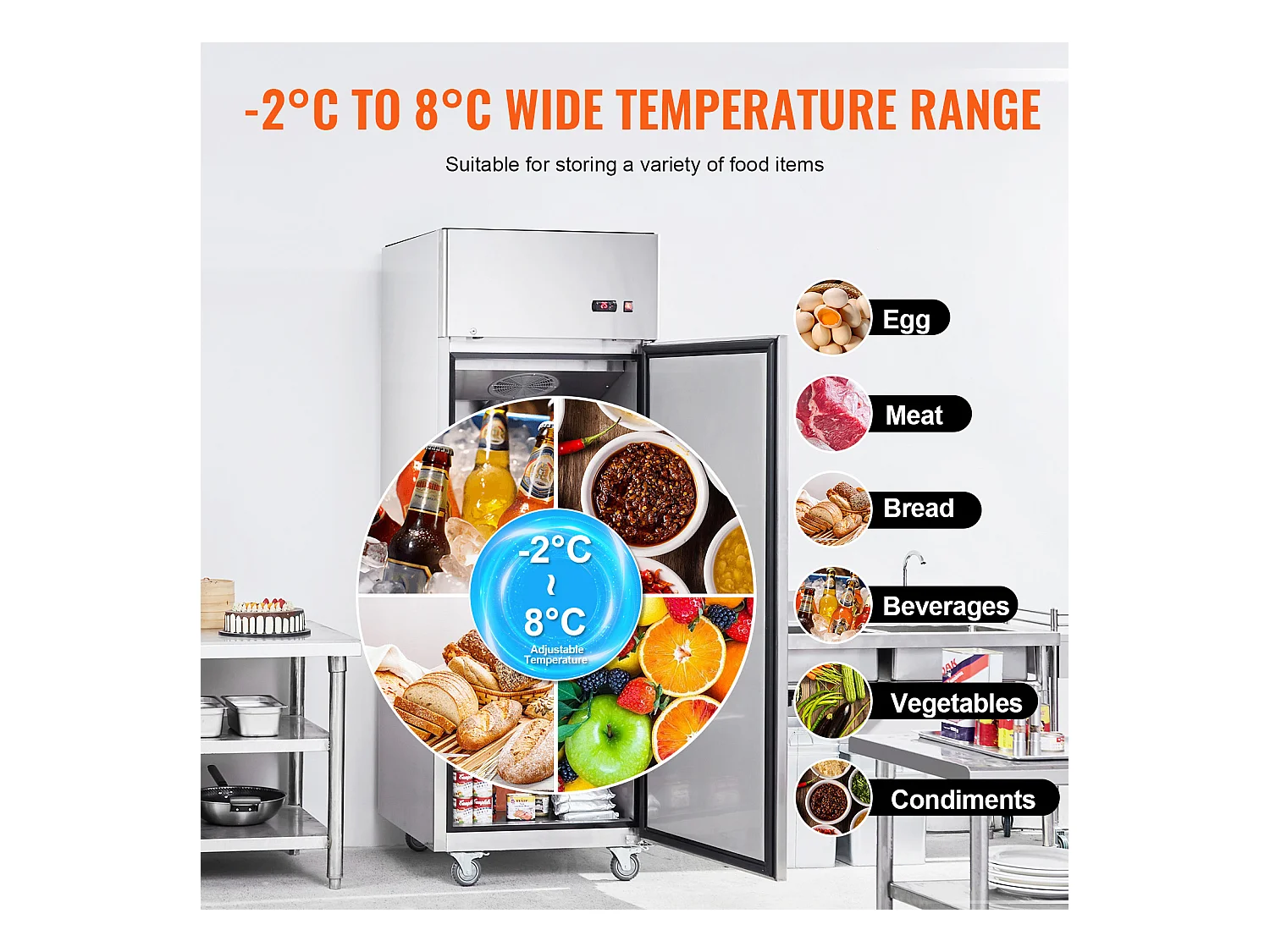 Congelador Comercial SucceBuy 570 L Vertical 1 Porta