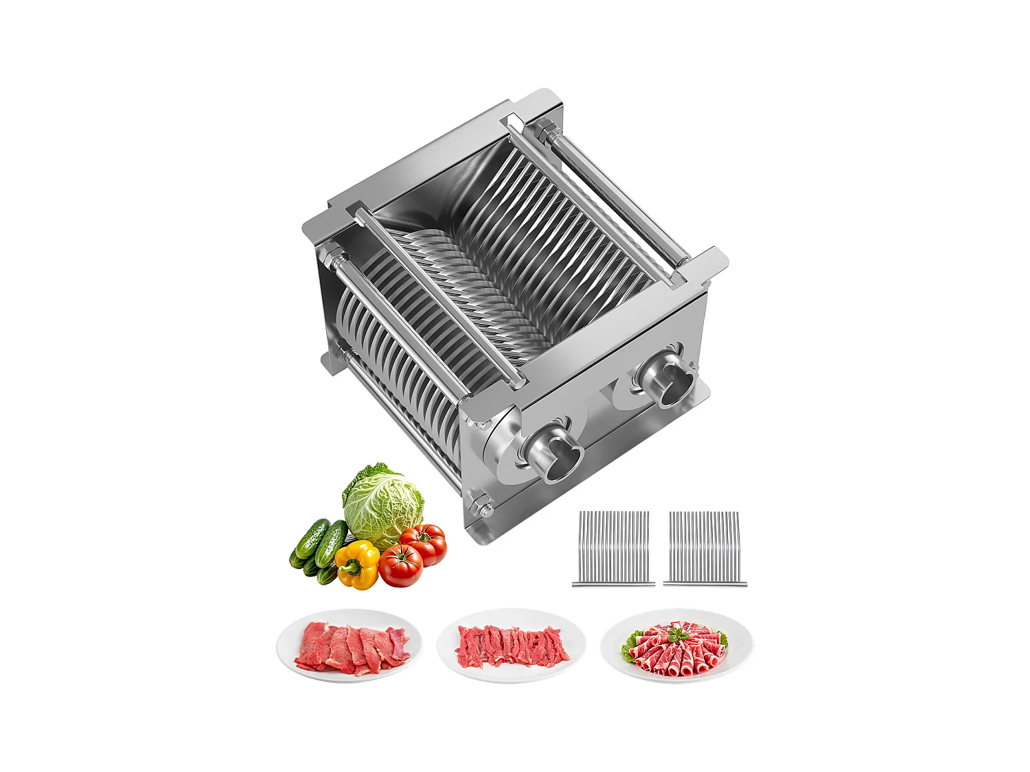 Trancheur SucceBuy Lame en Acier Inoxydable de 5 mm pour Coupe-Viande SJY-DQ90, Ensemble de Lames pour Trancheuse