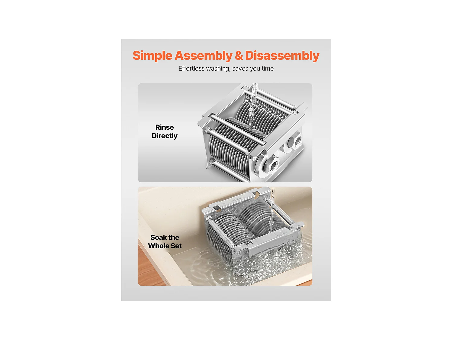 Trancheur SucceBuy Lame en Acier Inoxydable de 5 mm pour Coupe-Viande SJY-DQ90, Ensemble de Lames pour Trancheuse