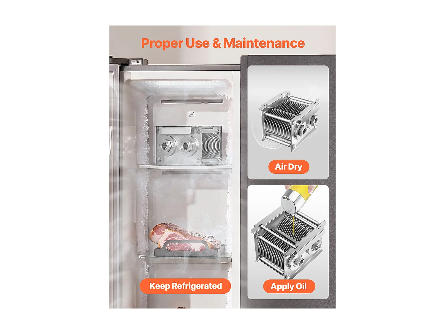 Trancheur SucceBuy Lame en Acier Inoxydable de 5 mm pour Coupe-Viande SJY-DQ90, Ensemble de Lames pour Trancheuse