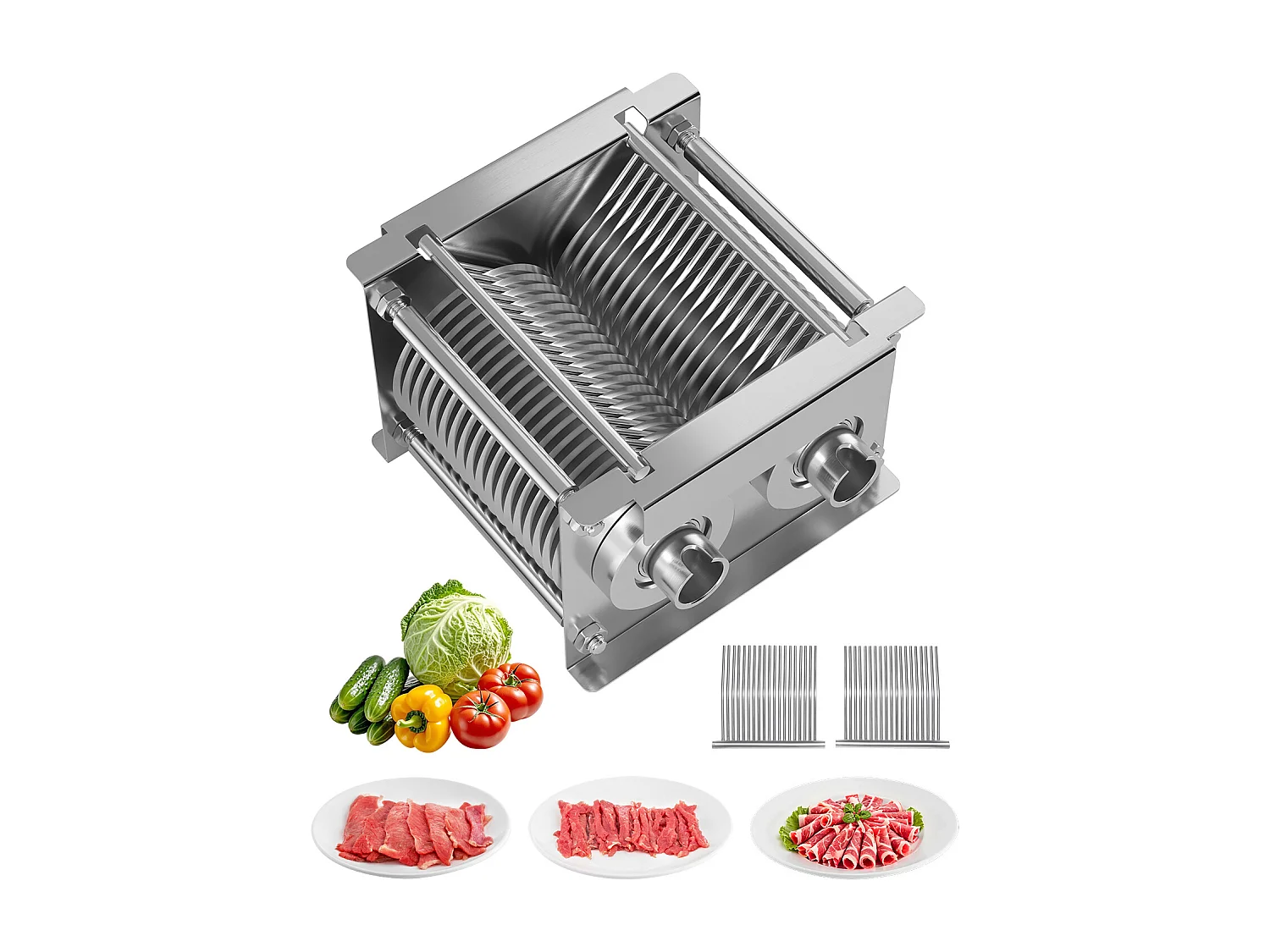 Trancheur SucceBuy Lame en Acier Inoxydable de 5 mm pour Coupe-Viande SJY-DQ90, Ensemble de Lames pour Trancheuse