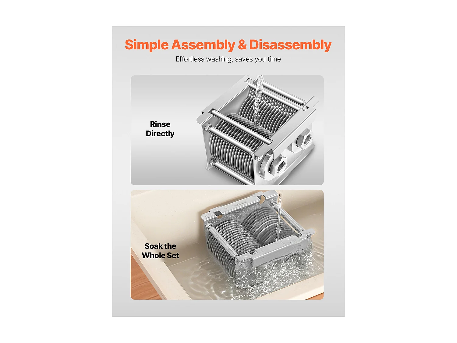 Trancheur SucceBuy Lame en Acier Inoxydable de 5 mm pour Coupe-Viande SJY-DQ90, Ensemble de Lames pour Trancheuse