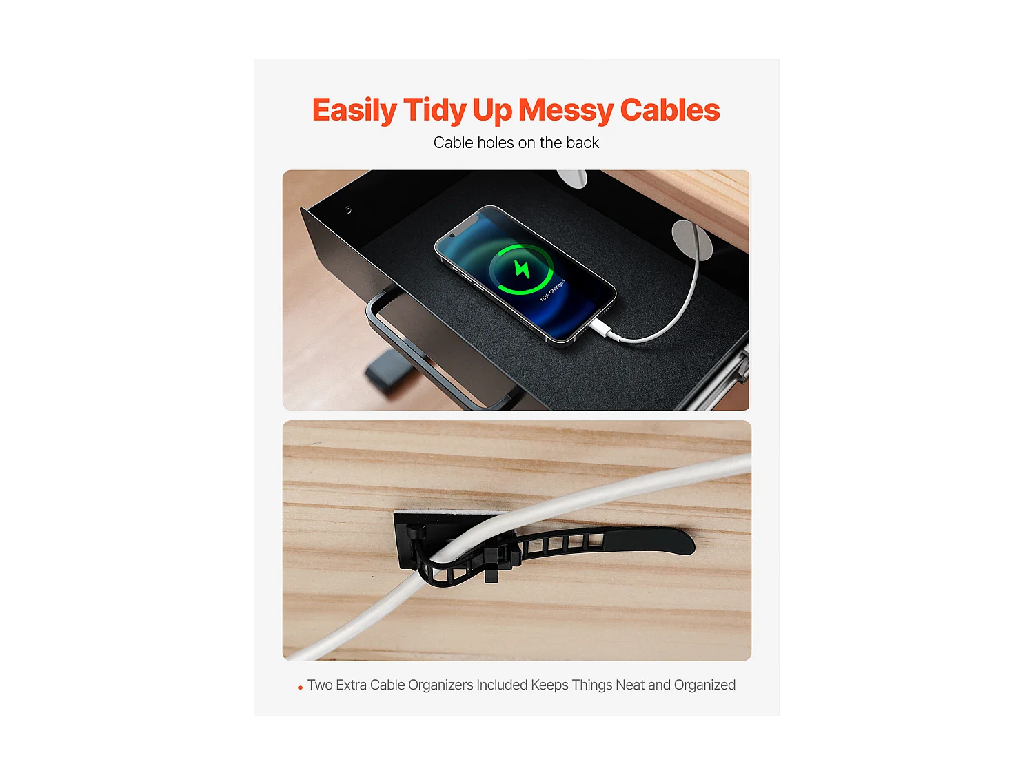 Organizador de Gaveta SucceBuy sob Escrivaninha 33 cm Deslizante Economia de Espaço para Casa e Escritório