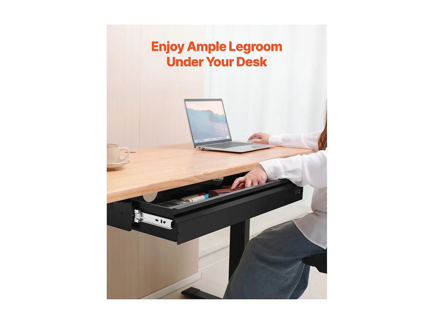 Organiseur de Tiroir SucceBuy Coulissant 84cm sous le Bureau Gain de Place pour le Bureau à Domicile