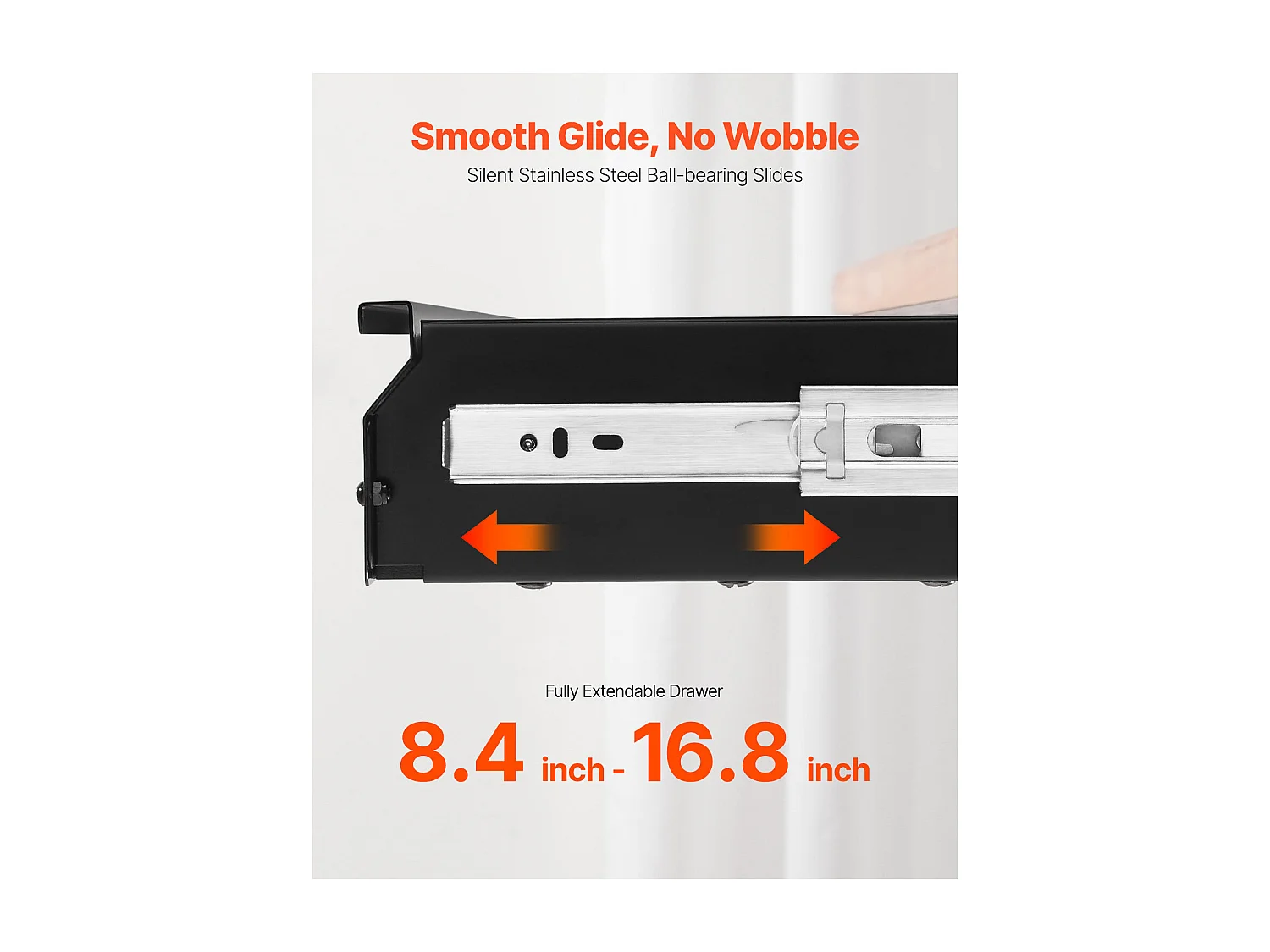 Organiseur de Tiroir SucceBuy Coulissant 84cm sous le Bureau Gain de Place pour le Bureau à Domicile