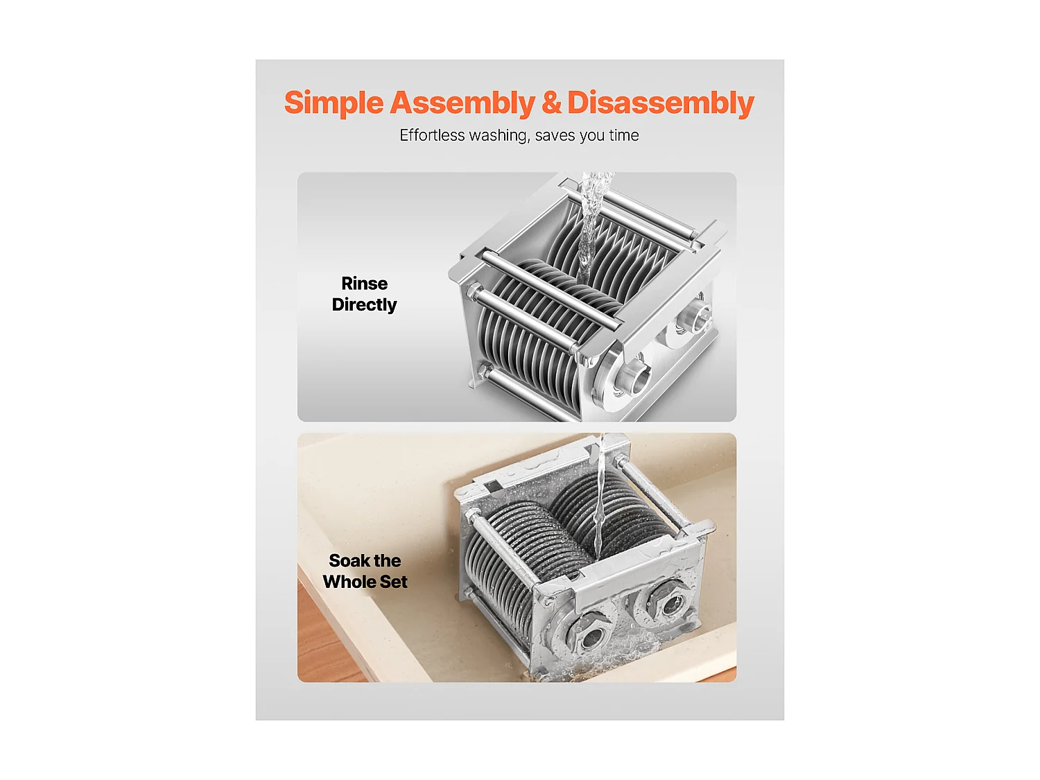 Affettatrice SucceBuy Lama in Acciaio Inox da 7 mm per Tagliacarne SJY-DQ90 Lama per Affettatrice Commerciale