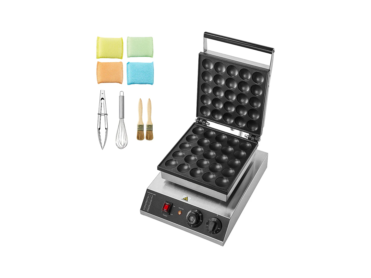 Waffeleisen SucceBuy Set aus 25 Mini-Holländischen Pfannkuchen 43 mm für Gewerbliche Bäckerei Dorayaki 1700 W