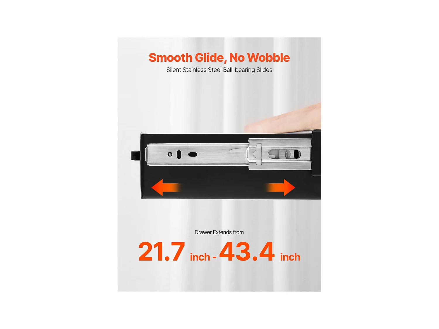 Schubladen Organizer SucceBuy Ausziehbar 58 cm unter dem Schreibtisch Platzsparend für das Homeoffice