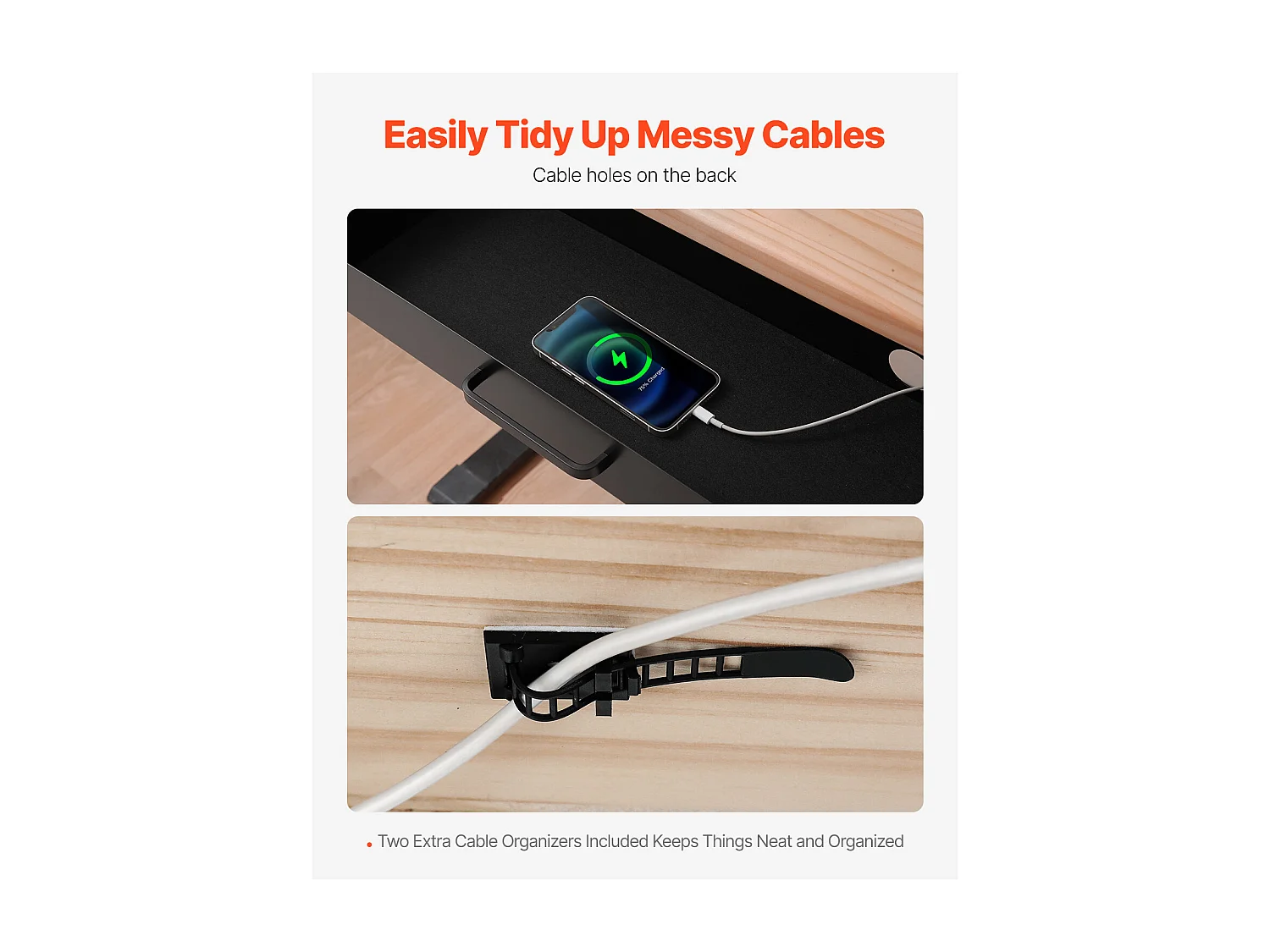 Organiseur de Tiroir SucceBuy Coulissant 58 cm sous le Bureau Gain de Place pour le Bureau à Domicile