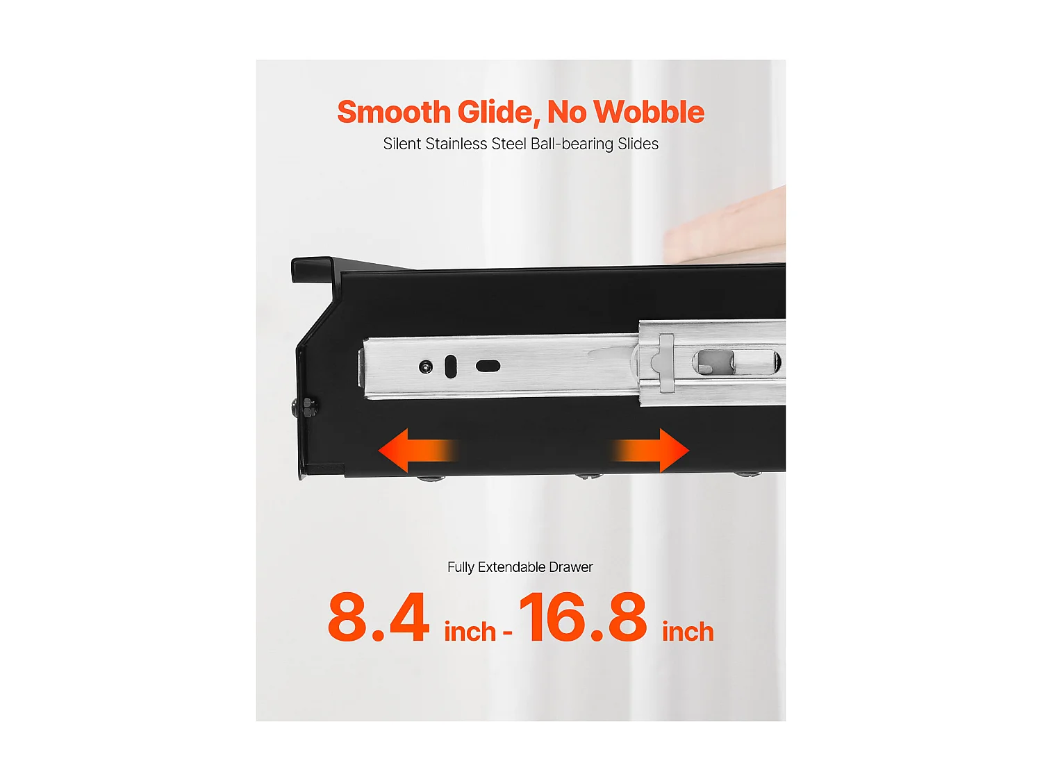 Organizzatore di Cassetto SucceBuy sotto Scrivania 68 cm Scorrevole Risparmio di Spazio per l Ufficio a Casa