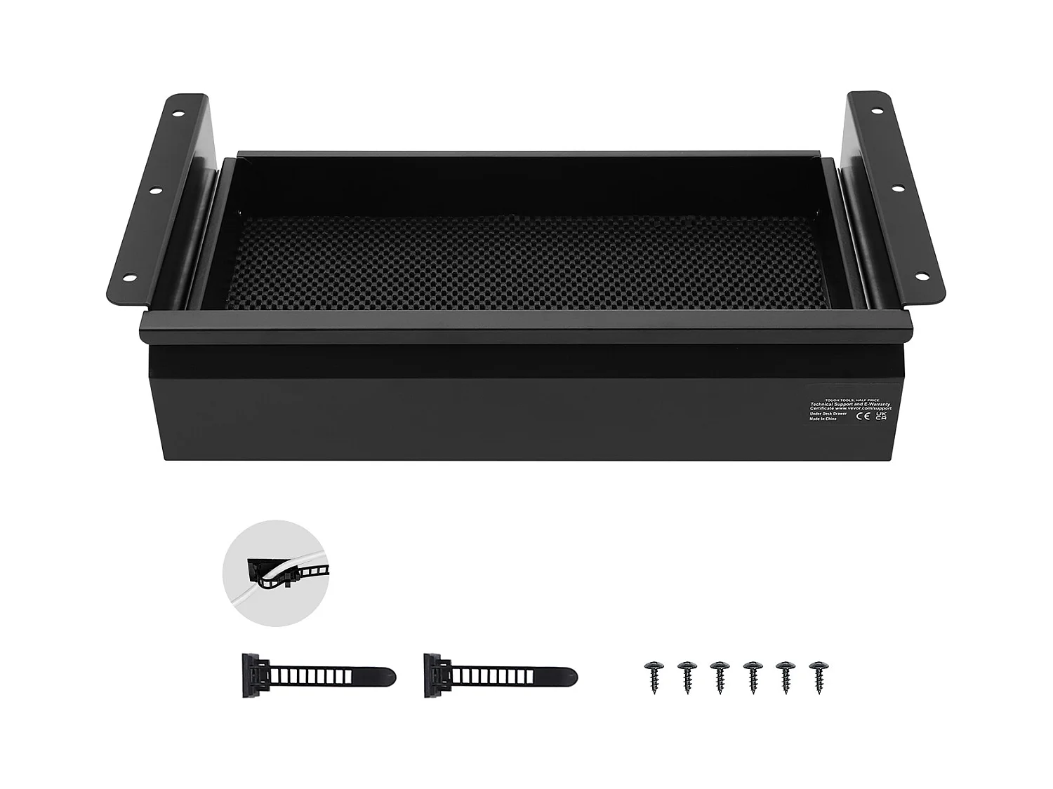 Organiseur de Tiroir SucceBuy Coulissant sous le Bureau 40 cm pour la Maison et le Bureau pour Poste de Travail Assis-Debout au Bureau