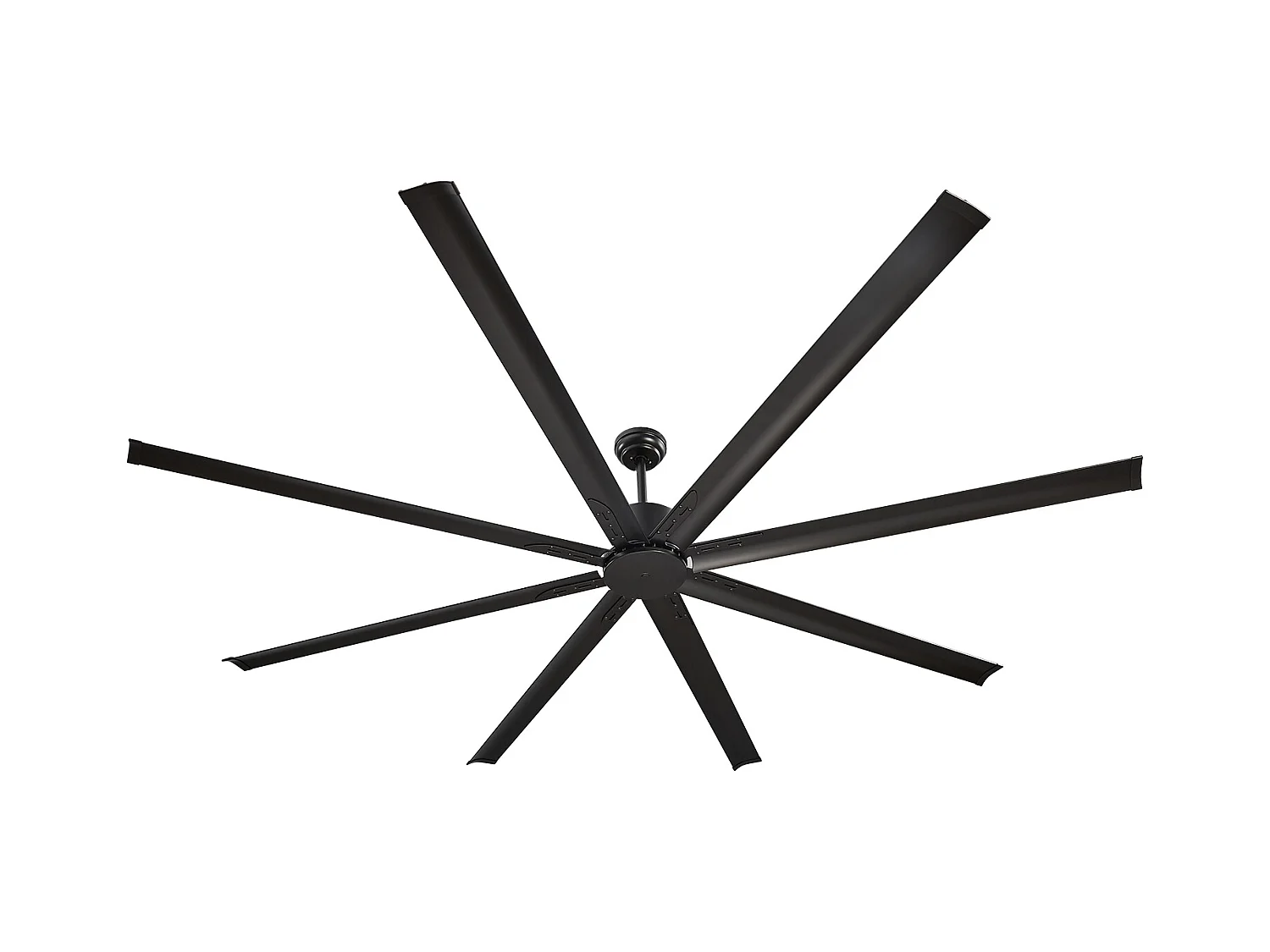 Ventilateur de Plafond en Aluminium SucceBuy 244 cm sans Lumière Télécommande Moteur à Courant Continu Noir